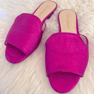 Enzo metallic pink flat slippers 💖💕💘💝💓💗
